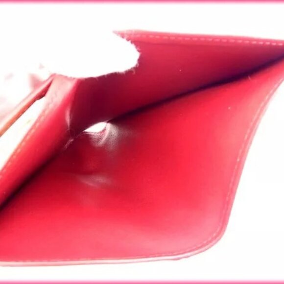 Louis Vuitton Wallet Purse Coin purse Vernis Red Woman Authentic - Picture 4 of 11